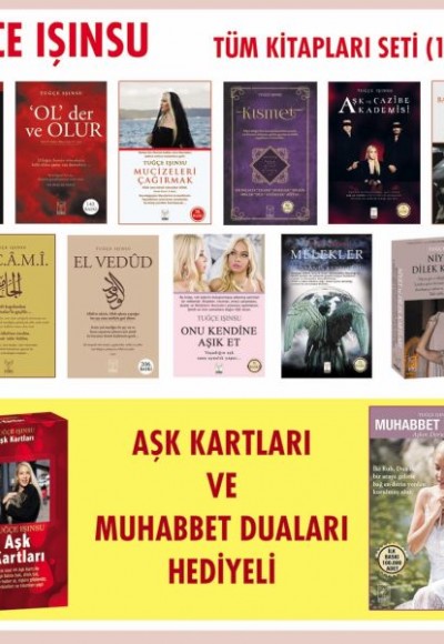 Tuğçe Işınsu Tüm Kitapları Seti (11 Kitap - Aşk Kartları ve Muhabbet Duaları Hediyeli)
