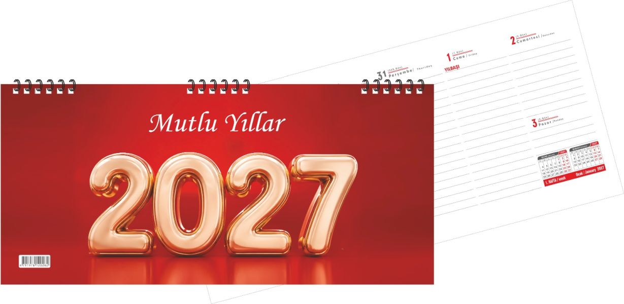Spiralli Masa Takvimi Büyük 2027
