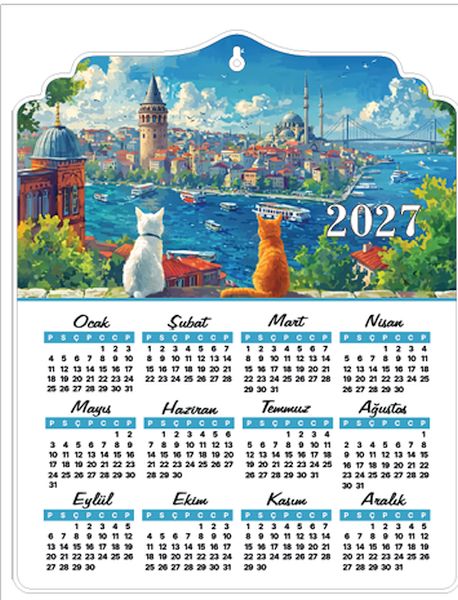 Boğaziçi 2027 Ahşap Duvar Takvimi