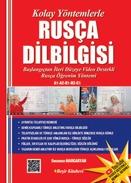 Kolay Yöntemlerle Rusça Dilbilgisi Renkli Resimli Video destekli Karekodlu