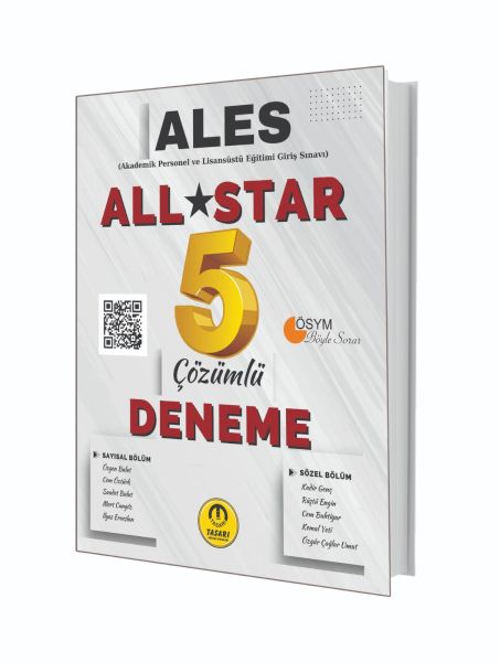 Tasarı Yayınları ALES Sayısal Sözel Yetenek All Star Tamamı Çözümlü 5 Deneme